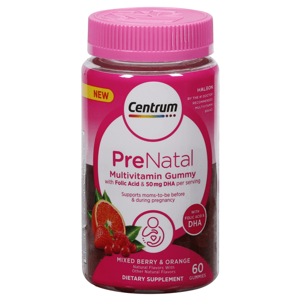 Save on Cemtrum Prenatal Multivitamin Gummies Mixed Berry & Orange