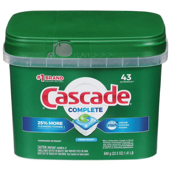 Save on Cascade Complete Dishwasher Detergent ActionPacs Dawn Fresh
