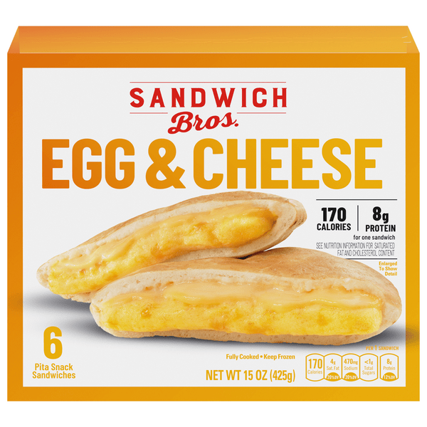 Save on Sandwich Bros. Pita Snack Sandwiches Egg & Cheese 6 ct Order Online Delivery GIANT