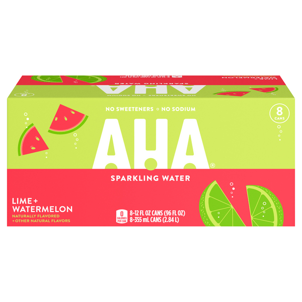 Save on AHA Sparkling Water Lime + Watermelon 8 pk Order Online