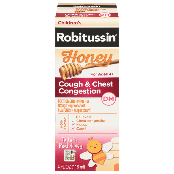 Save on Robitussin Children's Cough & Chest Congestion DM Honey Ages 4