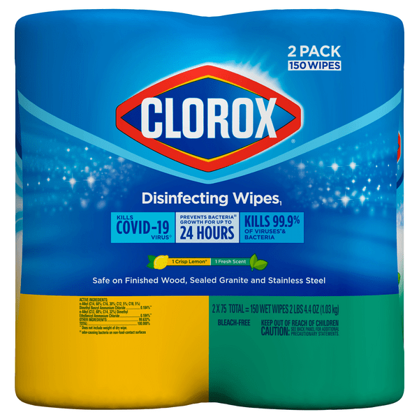 Save on Clorox Crisp Lemon & Fresh Scent Disinfecting Wipes 75 ct ea