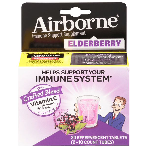Save on Airborne Immune Support Elderberry Effervescent Tablets Order