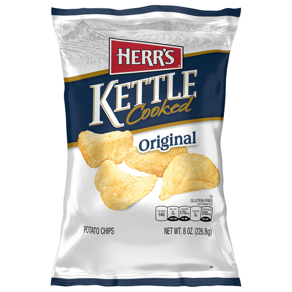Save on Herr's Kettle Cooked Potato Chips Original Gluten Free Order