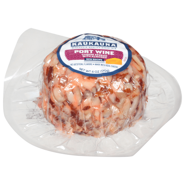Save on Kaukauna Spreadable Port Wine Cheese Ball with Almonds Order