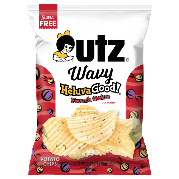 Save on Utz Wavy HeluvaGood! Potato Chips French Onion Gluten Free