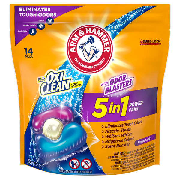 Save on Arm & Hammer Plus OxiClean Fresh Burst 5in1 Power Paks