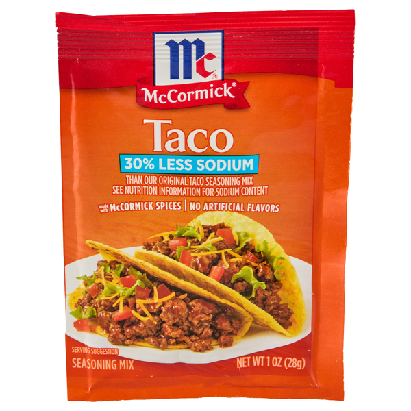 Save on McCormick Taco Seasoning Mix Packet 30 Less Sodium Order