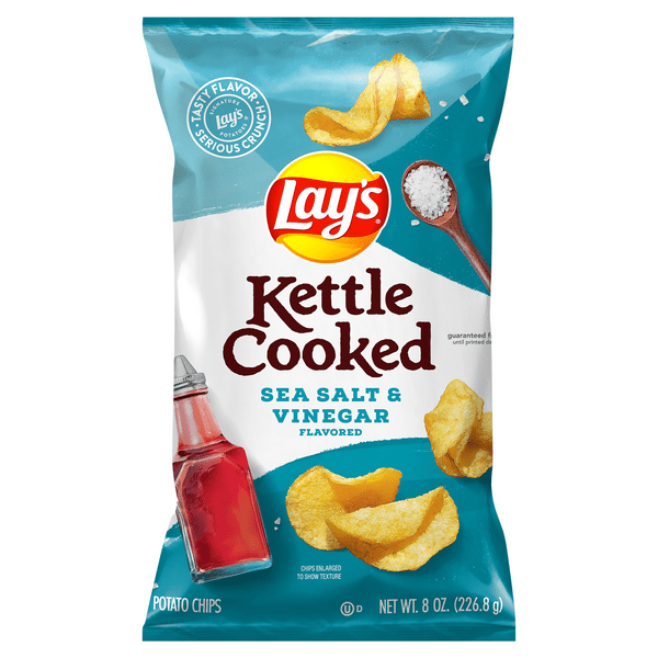 Save on Lay's Kettle Cooked Potato Chips Sea Salt & Vinegar Order