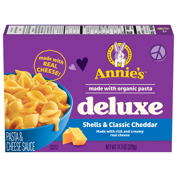 Save on Annie's Deluxe Macaroni & Cheese Rich & Creamy Shells & Classic