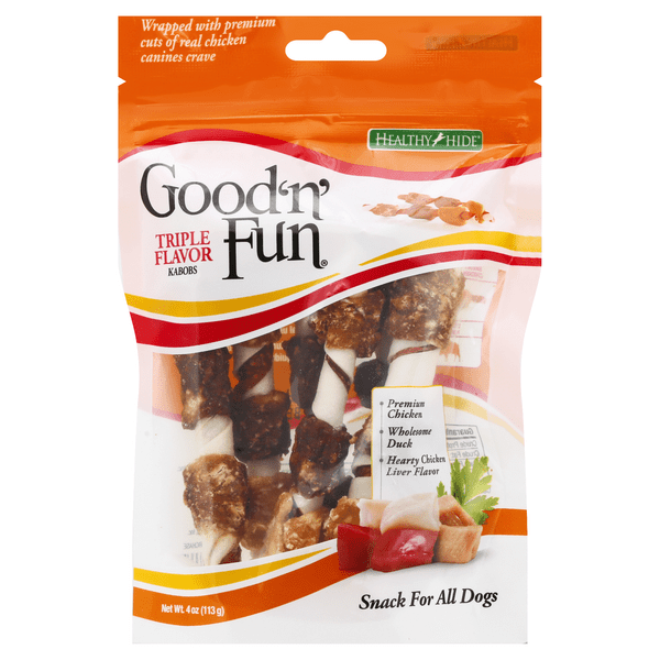 Save on Healthy Hide Good 'n' Fun Dog Treats Triple Flavor Kabob Order