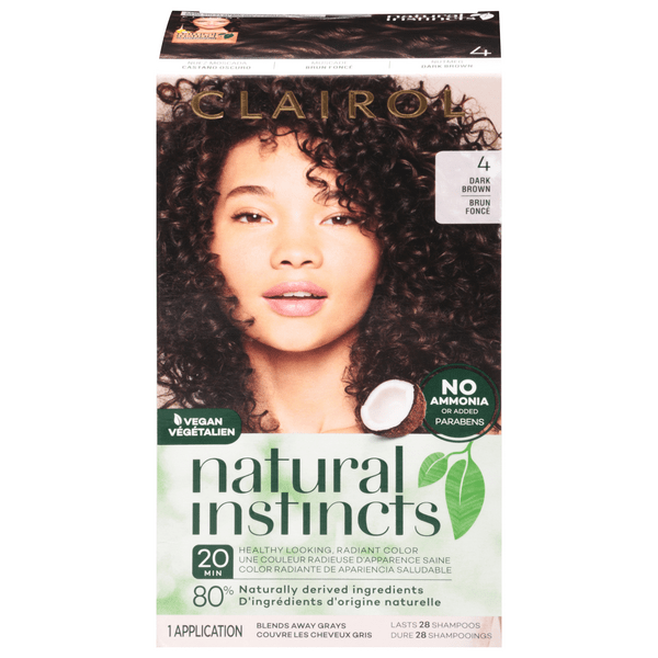 Save on Clairol Natural Instincts Hair Color Dark Brown 4 Order Online