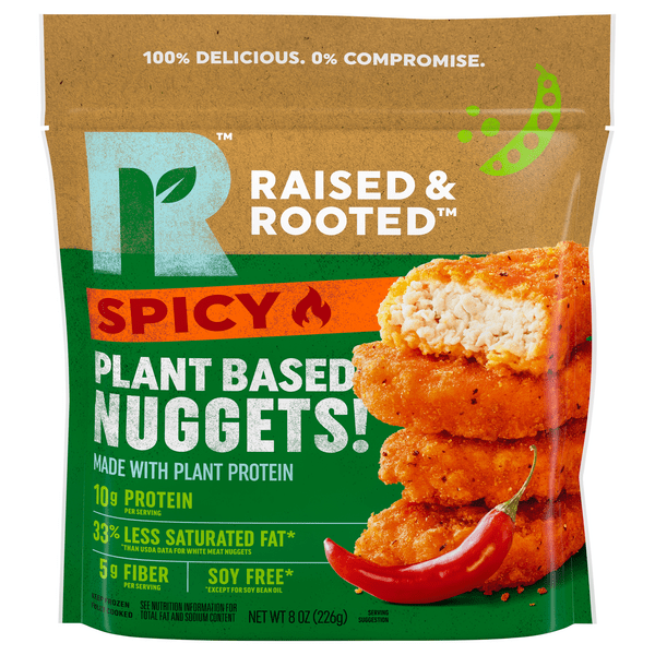 Save on Raised & Rooted Plant Based Chicken Nuggets Spicy Order Online