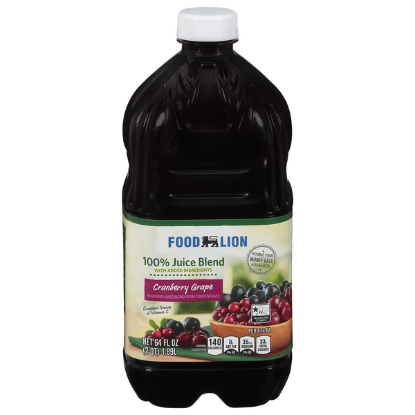 Save on Food Lion 100 Cranberry Grape Juice Blend Order Online