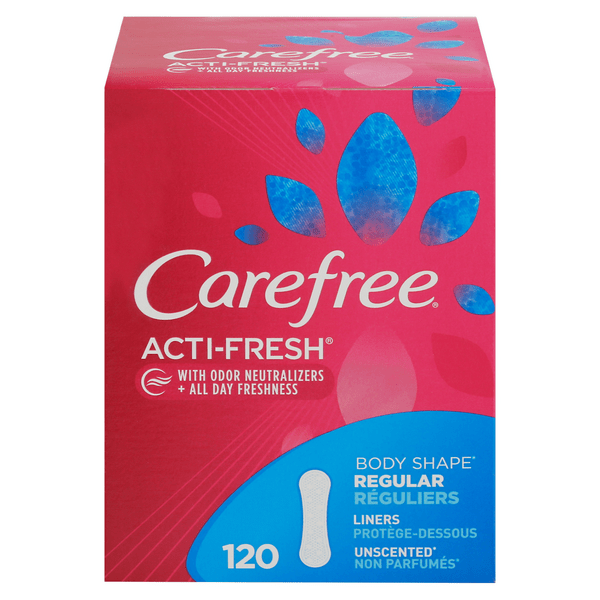 Save on Carefree ActiFresh Body Shape To Go Liners Regular Unscented