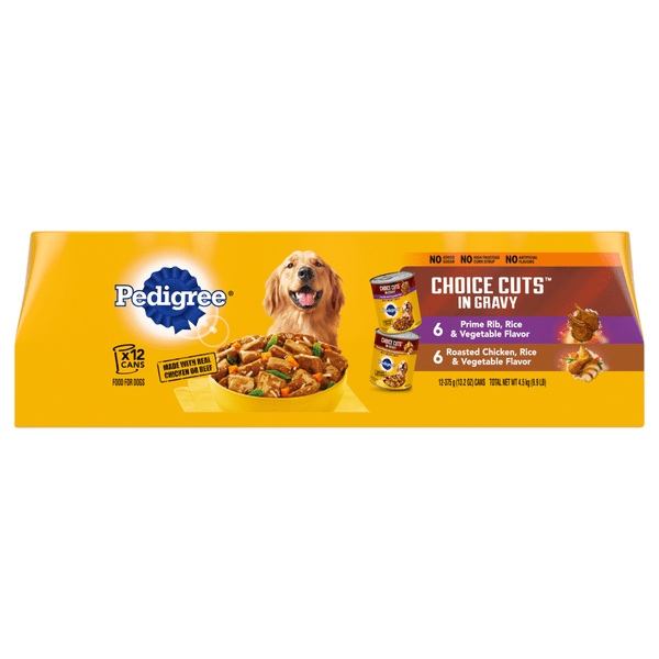 Save on Pedigree Choice Cuts in Gravy Wet Dog Food Variety Pack 12 ct