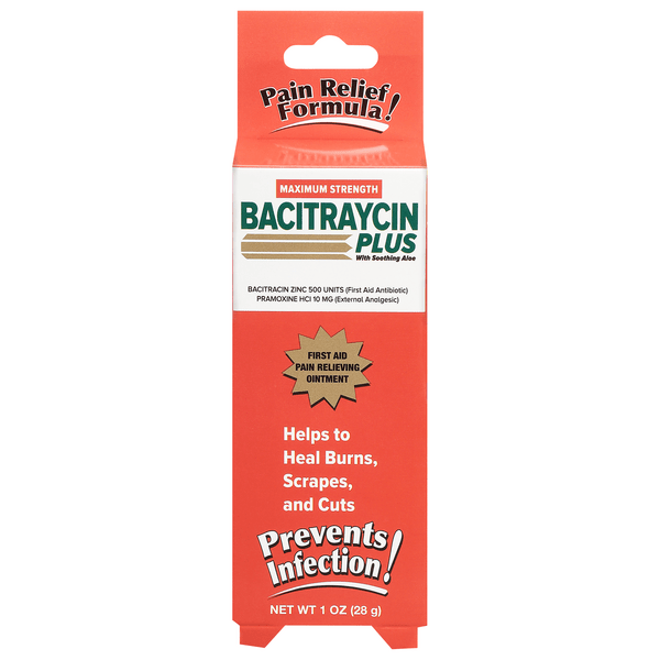 Save on Bacitraycin Plus Maximum Strength First Aid Pain Relieving
