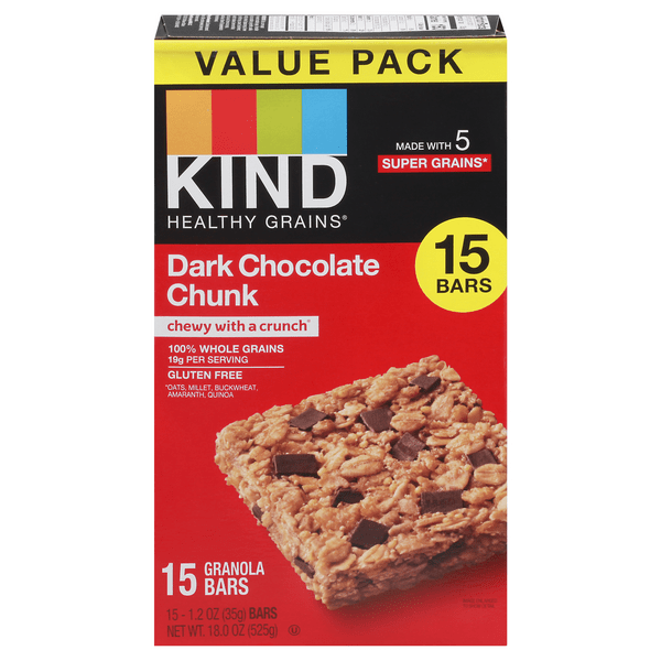 Save on KIND Healthy Grains Granola Bars Dark Chocolate Chunk 15 ct
