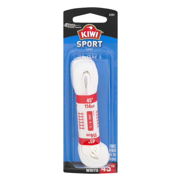 Save on Kiwi Sport Laces Flat White 45 Inch Order Online Delivery