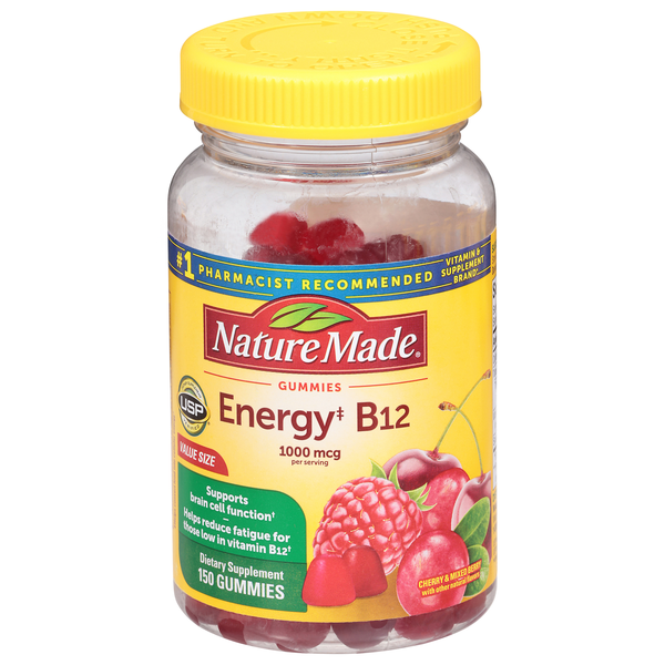 Save on Nature Made Energy B12 1000 mcg Supplement Gummies Cherry & Mixed Berry Order Online
