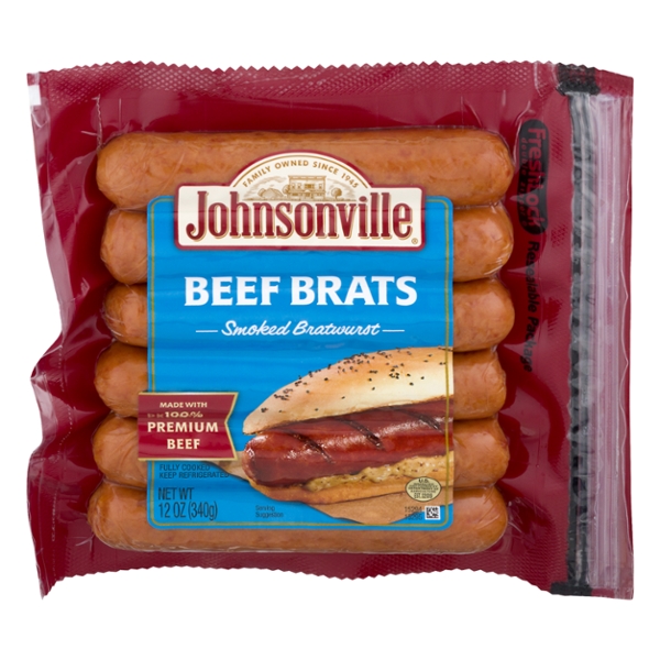 Save on Johnsonville Beef Brats Smoked 6 ct Fresh Order Online