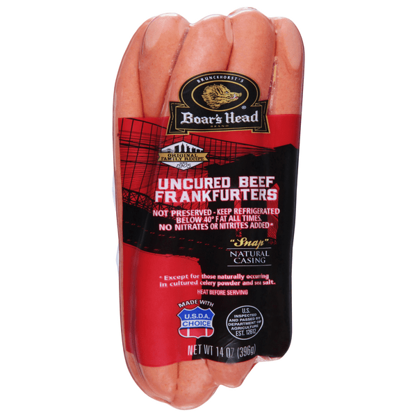 Save on Boar's Head Deli Beef Frankfurters Natural Casing 7 ct Order