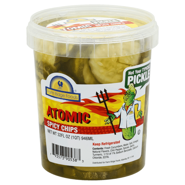 Save on Farm Ridge Foods Pickle Atomic Spicy Chips Order Online