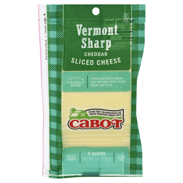 Save on Cabot Cheddar Cheese Vermont Sharp Sliced 9 ct Order Online