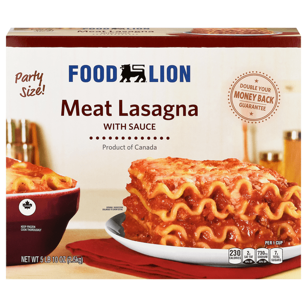 Save on Food Lion Meat Lasagna with Sauce Party Size Order Online