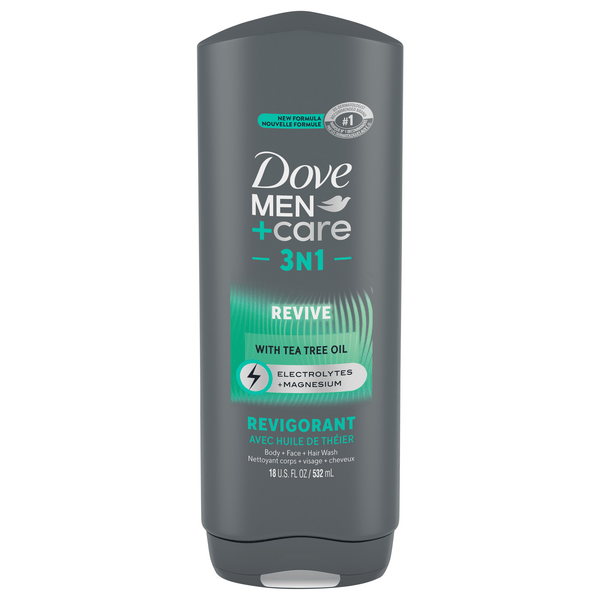 Save on Dove Men+Care 3in1 Revive Body + Face + Hair Wash with Tea