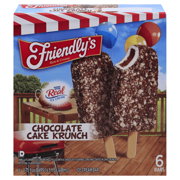 Save on Friendly's Ice Cream Bars Chocolate Cake Krunch 6 ct Order