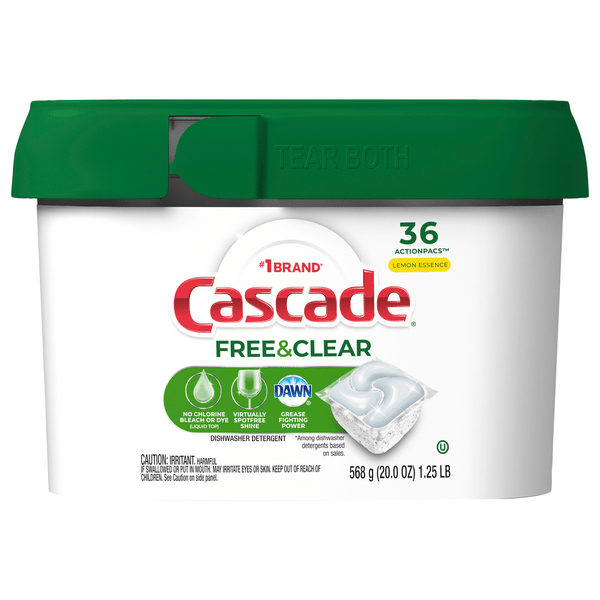 Save on Cascade Free & Clear Lemon Essence Dishwasher Detergent