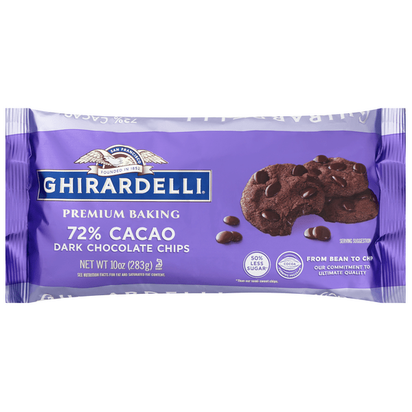 Save on Ghirardelli Premium Baking Chips Dark Chocolate 72 Cacao Order
