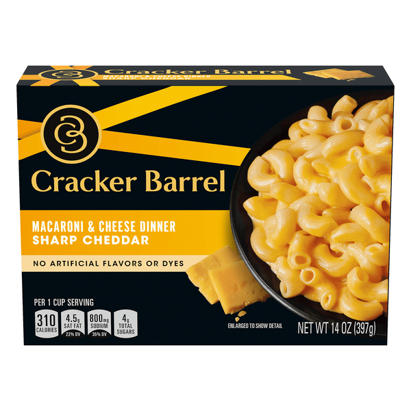 Save on Cracker Barrel Macaroni & Cheese Dinner Sharp Cheddar Order