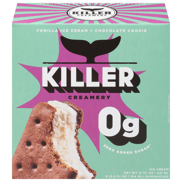Save on Killer Creamery Killer Sammies Vanilla Ice Cream Sandwiches 6