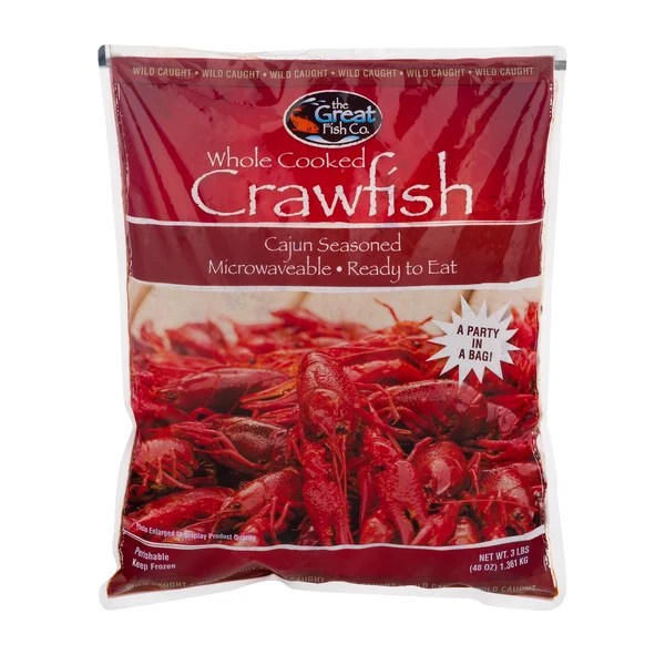 Save on The Great Fish Co. Crawfish Whole Cajun Seasoned Cooked Frozen