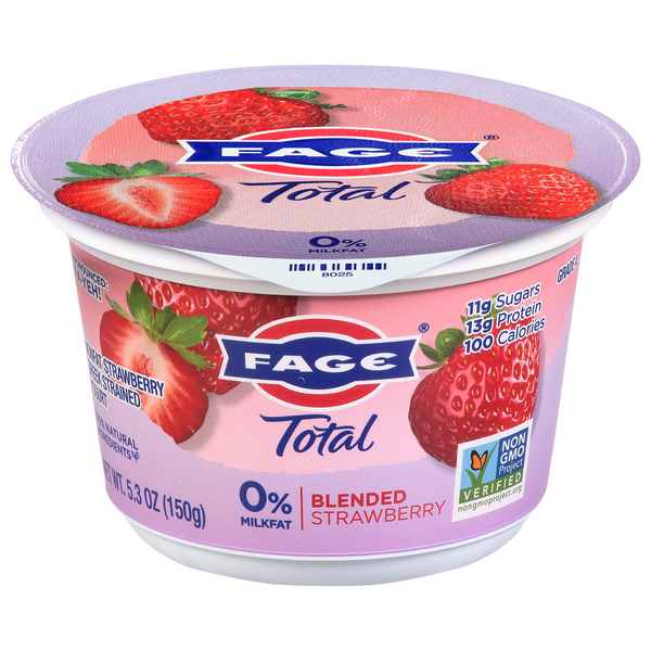 Save on Fage Total Strained Greek Yogurt Blended Strawberry 0 Milkfat