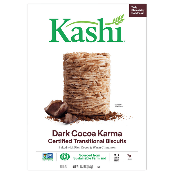 Save on Kashi Whole Wheat Biscuits Cereal Dark Cocoa Karma with