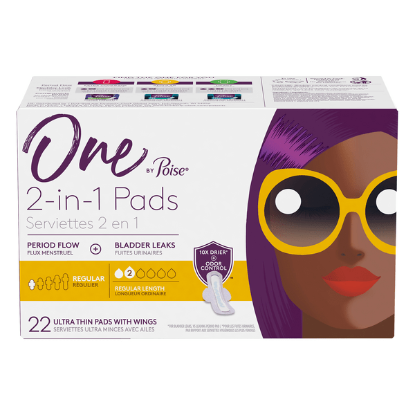 Save on One By Poise 2in1 Ultra Thin Incontinence + Period Pads
