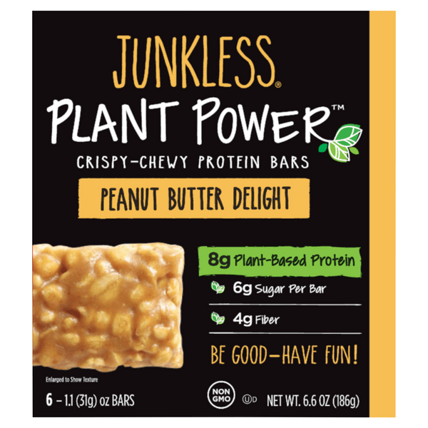 Save on Junkless Plant Power CrispyChewy Protein Bar Peanut Butter