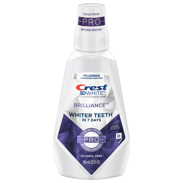 Save on Crest 3D White Brillance Anticavity Fluoride Mouthwash Alcohol