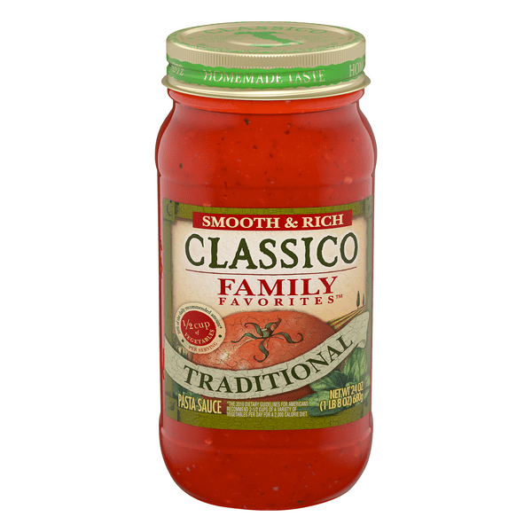 Save on Classico Family Favorites Pasta Sauce Traditional Order Online