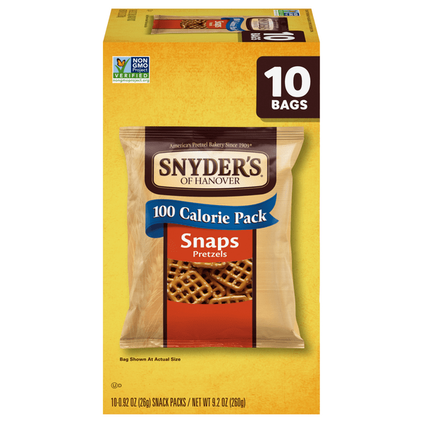 Save on Snyder's of Hanover Pretzel Snaps 100 Calorie Packs 10 ct