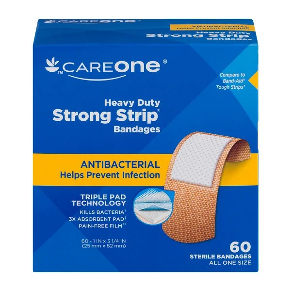 Save on CareOne Heavy Duty Strong Strip Antibacterial Bandages Order