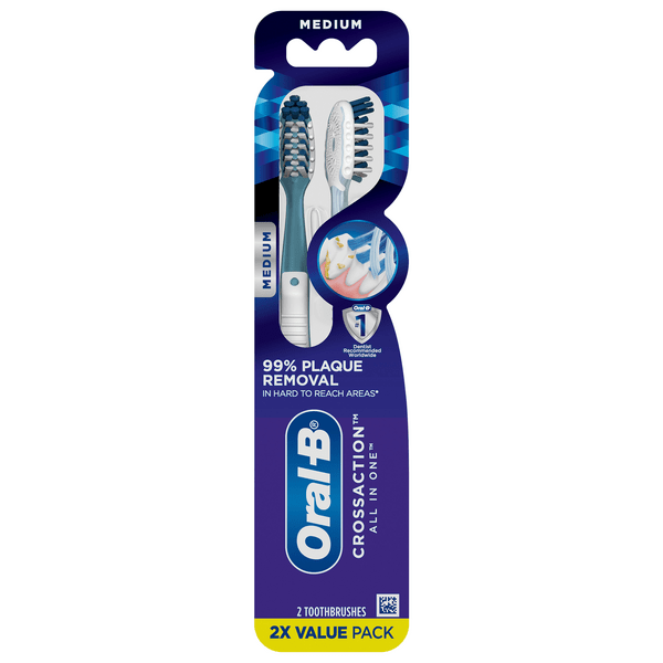 Save on OralB Crossaction All In One Toothbrush Medium Order Online