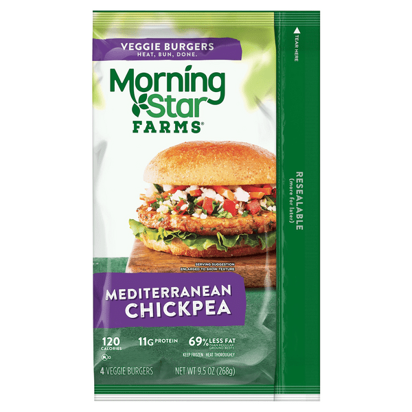 Save on MorningStar Farms Veggie Burgers Mediterranean Chickpea Plant