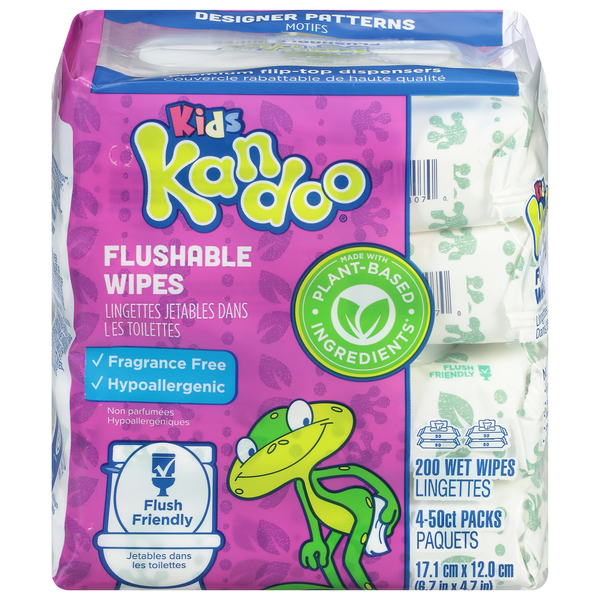 Save on Kandoo Kids Flushable Wipes Sensitive Fragrance Free 50 ea 4