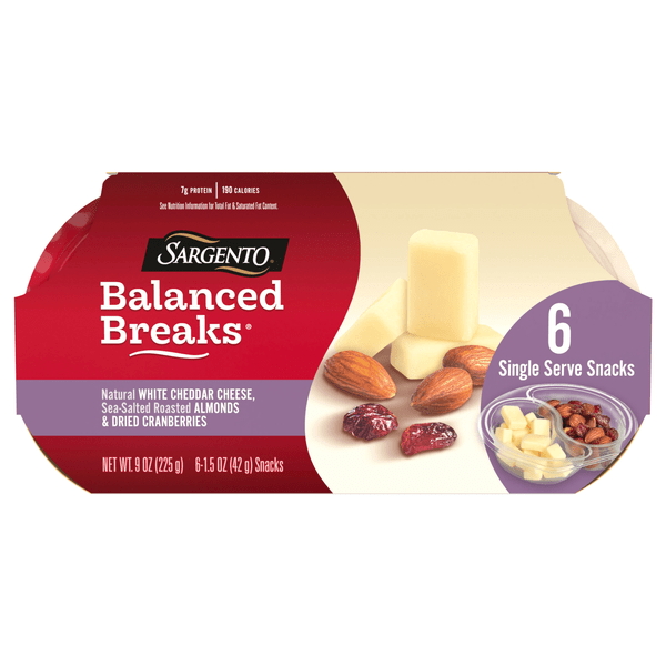 Save on Sargento Balanced Breaks Cheddar Cheese Almonds & Cranberries
