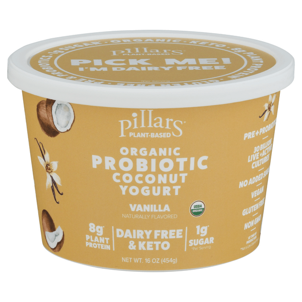 Save on Pillars Organic Dairy Free Vanilla Probiotic Coconut Yogurt Order Online Delivery Giant