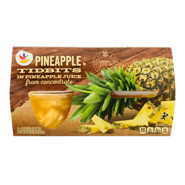 Save on Giant Foods Fruit Cups Pineapple Tidbits in Pineapple Juice 4